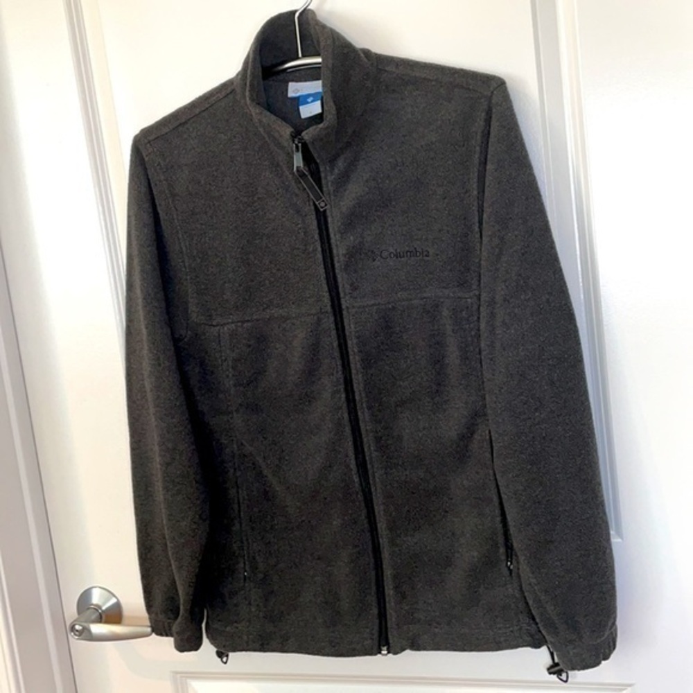 COLUMBIA | Women’s Dark Gray COLUMBIA Full Zip Collared Sweatshirt Size S - Picture 2 of 8